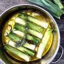 Poached Leek in Extra Virgin Olive Oil