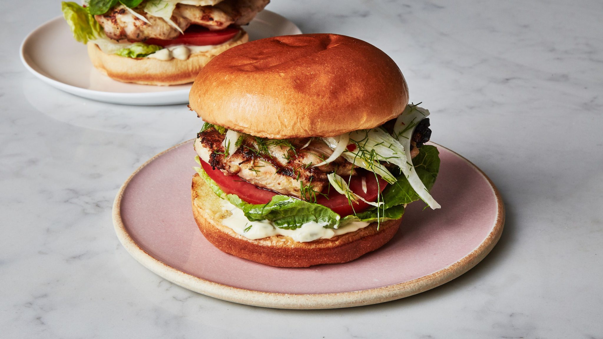 Grilled Chicken Sandwich with Caesarish Dressing California Olive